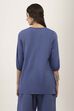 Blue Cotton Straight Tops image number 3