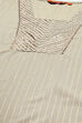 Beige Viscose Woven Straight Kurta Suit Set image number 1