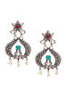Red & Green Metal Brass Earrings image number 1