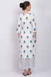 Off White Viscose Straight Suit Set image number 4