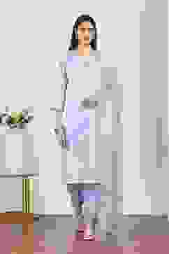 Blue Cotton Straight Suit Sets image number 6