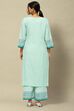 Aqua Rayon Straight Printed Suit Set image number 4