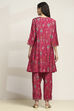 Black Viscose Blend Printed A-Line Kurta Pants Set image number 4