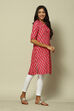 Mustard LIVA Straight Printed Kurta image number 3