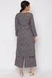 Grey Cotton Straight Suit Set image number 6