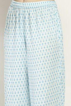 Blue Cotton Straight Set image number 2
