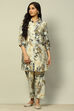 Off-White Viscose Blend Printed Co-ord Set image number 0