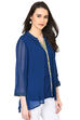 Indigo Straight Viscose Indie Top image number 1