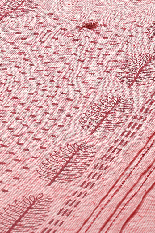 Red Art Silk Straight Kurta image number 1