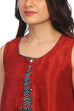 Rust Flared Viscose Indie Top image number 1