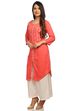 Light Pink Straight Viscose Rayon Kurta image number 3