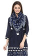 Indigo Poly Chanderi Scarf image number 0