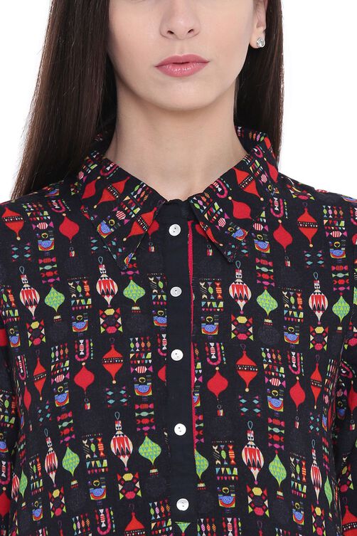 Black Rayon Indie Top image number 1