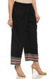 Black Cotton Fusion Pants image number 1