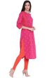 Pink Cotton Straight Kurta image number 3