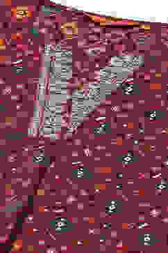 Red Viscose Blend Printed Straight Top image number 1