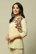 Ecru LIVA Straight Printed Top image number 2