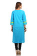 Blue Straight Cotton Kurta image number 1
