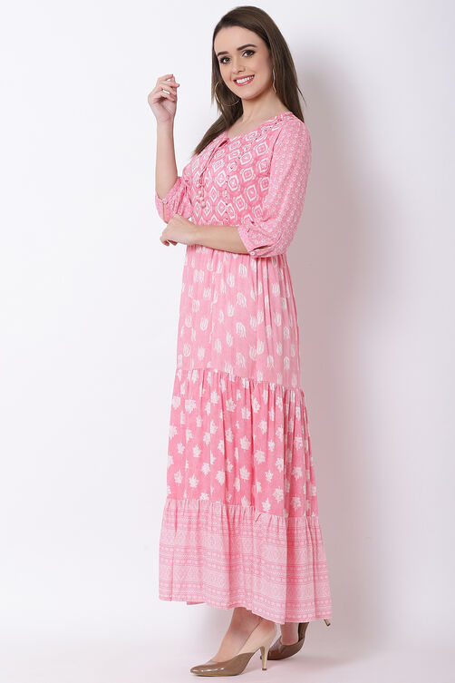 Pink Viscose Dress image number 2