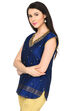 Indigo Straight Polyester Indie Top image number 1