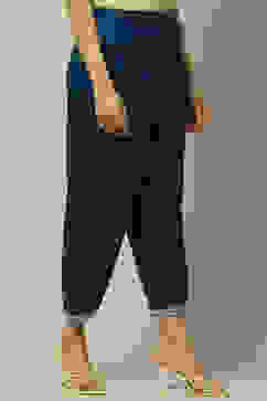 Indigo Viscose Straight Palazzo image number 3