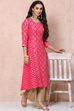 Fuchsia Art Silk A Line Kurta image number 5