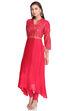 Pink Viscose A Line Kurta image number 3