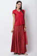 Maroon Viscose Suit Set image number 0