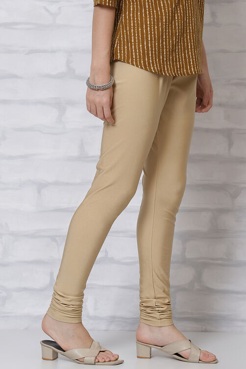 Gold Cotton Churidar image number 3