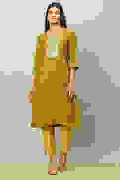 Green Viscose Blend Straight Kurta image number 5