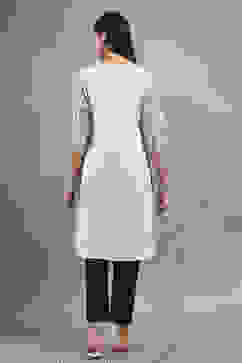 Natural Viscose Rayon Printed Straight Kurta image number 3