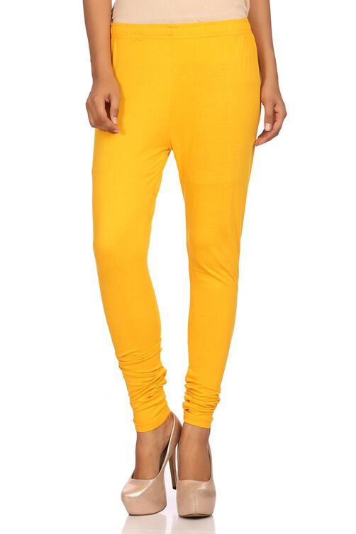 Yellow Cotton Leggings image number 0