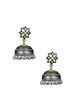 Sky Blue And Yellow Enamel Earrings image number 1
