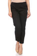 Navy-Blue Art Silk Slim Pants image number 0