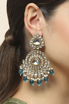 Green Oxidised Alloy Earrings image number 1