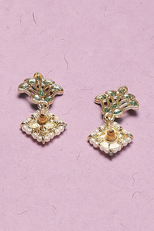 Green Alloy Earrings image number 2