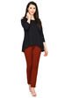 Black Straight Viscose Indie Top image number 0