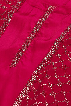 Fuchsia Art Silk Shrug Style Kurta image number 1