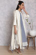 Ecru Cotton Straight Suit Set image number 2