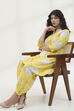 Yellow Viscose Rayon Straight Printed 
