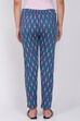 Teal Blue Poly Lycra Slim Pants image number 3