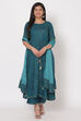 Green Viscose Rayon A Line Kurta image number 5