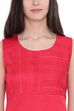 Red Cotton Straight Kurta image number 1