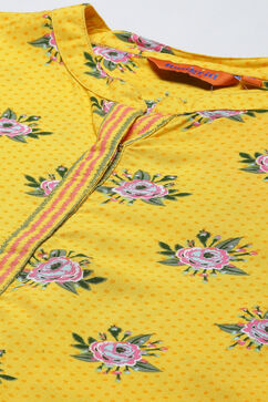 Yellow LIVA Floral Top image number 1