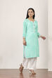 Blue Cotton Straight Kurtas image number 4