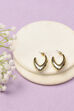 Gold Oxidised Alloy Earrings image number 0