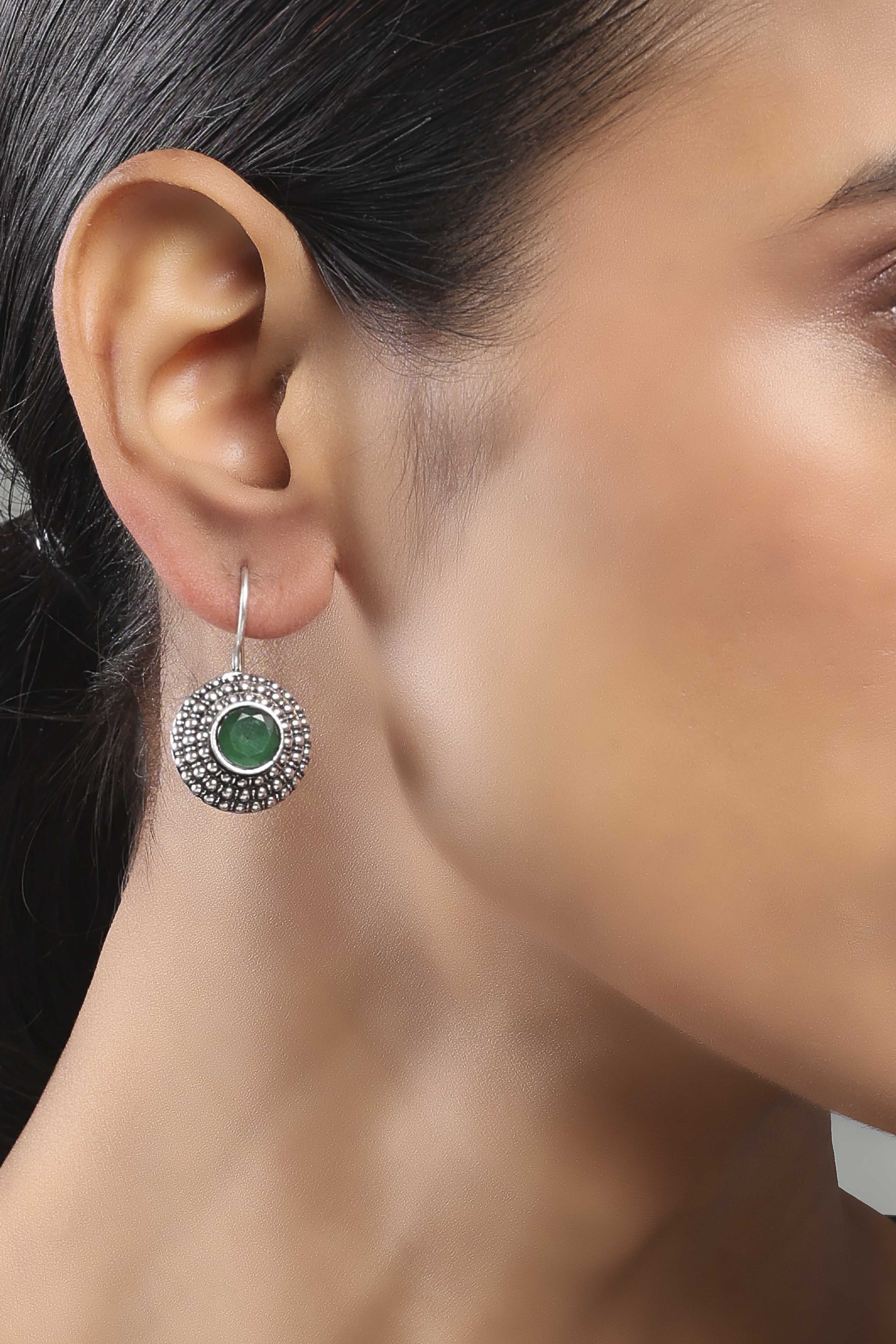 Green Brass Drop & Danglers image number 1