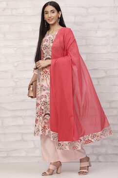 Pink LIVA Straight Suit Set image number 7
