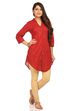 Red Straight Cotton Kurta image number 0
