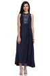 Indigo Rayon A-Line Kurta image number 0